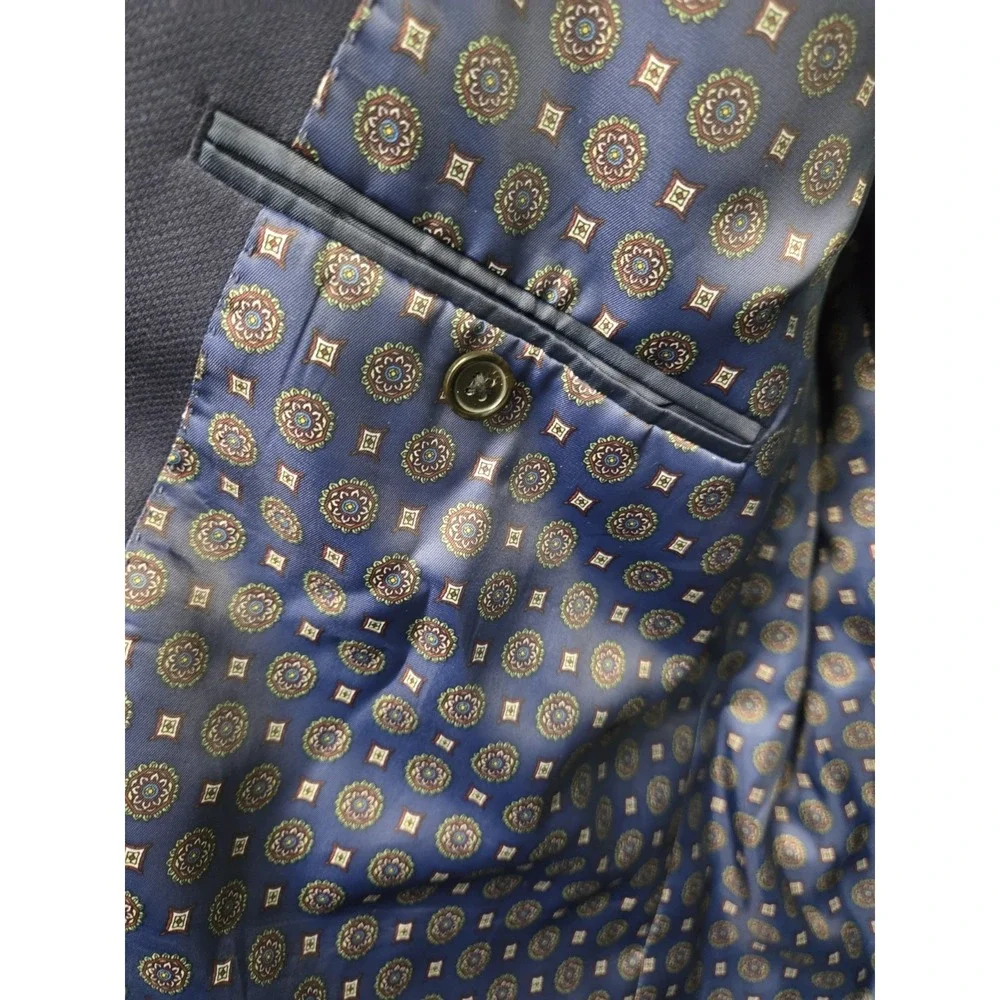 RALPH Ralph Lauren Blazer Men's 50R Navy Blue Gold Crest Buttons Sport Coat